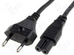 Захранващ кабел SN14-2/07/1.8BK Кабел; CEE 7/16 (C) щепсел, IEC C7 женски; 1,8m; черен; PVC; 2,5A